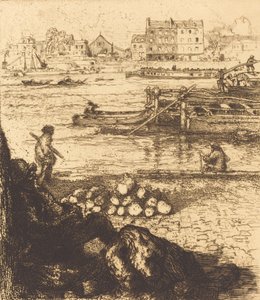Dockman, brygge ved La Gare Le debardeur, quai de La Gare, 1894. av Auguste Lepere