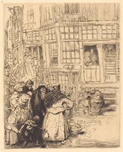 Jødiske kvartaler i Amsterdam. av Auguste Lepere