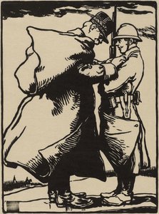 Joffre, soldatens far (tresnitt på japansk morbærpapir) av Auguste Lepere