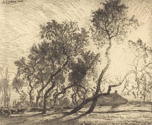Den nederlandske poppelfarmen, 1914. av Auguste Lepere