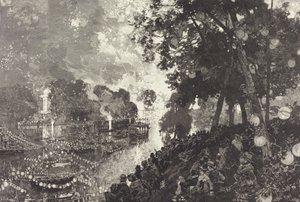 Snø i Paris. av Auguste Lepere