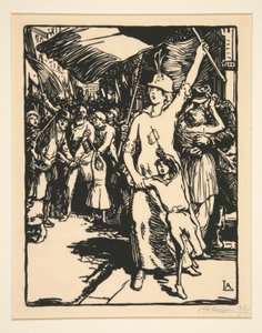 War is Declared, fra La Guerre de 1914, første serie, nr. 8 av Auguste Lepere