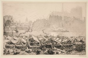 Markedet? med epler (Paris) (Apple Market [Paris]) av Auguste Lepere