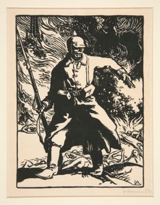 Den prøyssiske soldaten, fra The War of 1914, første serie, nr. 10 av Auguste Lepere