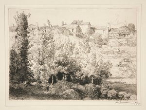 Landsbyen La Meule (øya av Auguste Lepere