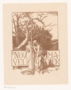 Mann og kvinne planter et ungt tre sammen Le Nouvel Imagier (tittel på objekt) av Auguste Lepere