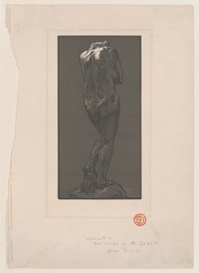 Nakenstatue, sett bakfra, ca. 1902.