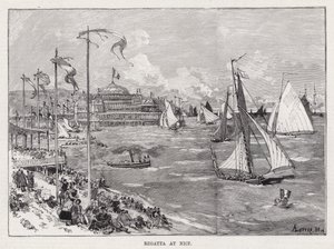 Regatta i Nice (gravering) av Auguste Lepere