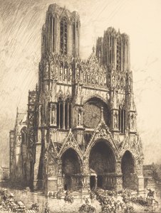 Reims katedral Cathedrale de Reims, 1911.