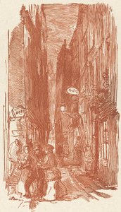 Rue Saint-Severin av Auguste Lepere