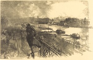 Seinen nær Austerlitz-broen av Auguste Lepere