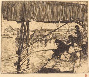 Under Bridge of Bercy (Sous le pont de Bercy) av Auguste Lepere