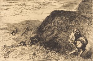 Wreckers, Saint-Jean-de-Monts Skipsforlisplyndrere, Saint-Jean-de-Monts, 1915. av Auguste Lepere