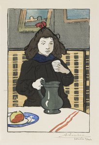 Ung jente med en mugge, 1890 av Auguste Louis Lepère