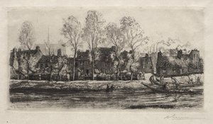 Amiens, bredden av Somme av Auguste Louis Lepère