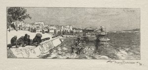 Pier på Bercy av Auguste Louis Lepère