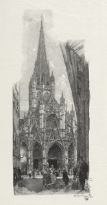 Illustrert Rouen: Church of Saint Maclon av Auguste Louis Lepère
