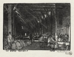 Illustrert Rouen: Halle aux Blès av Auguste Louis Lepère