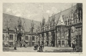 Illustrert Rouen: The Palace of Justice av Auguste Louis Lepère