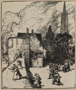 Beleiring av Maubeuges av Auguste Louis Lepère