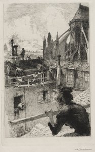 På hustakene nær Notre Dame