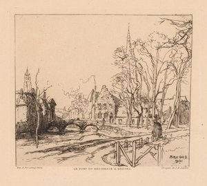 Beguinagebroen i Brugge av Auguste Louis Lepère