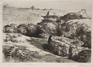Utsikt over havnen i La Meule av Auguste Louis Lepère