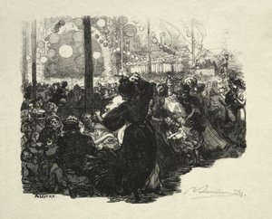 14. juli, Rue de Belleville, kl. 10.00 av Auguste Louis Lepère