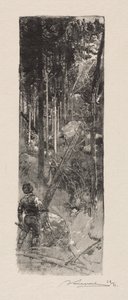 Felling av furu av Auguste Louis Lepère