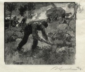 Lynggravere, 1887. av Auguste Louis Lepère