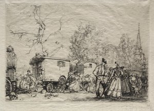 På messen St. Jean de Mont, 1906. av Auguste Louis Lepère