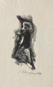 Ved uren av Sept-Cavernes. av Auguste Louis Lepère
