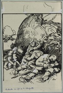 Slaget ved Chipotte-passet, 1914. av Auguste Louis Lepère