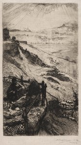 Career of America nær Paris, 1898. av Auguste Louis Lepère