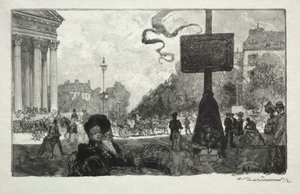 Hjørnet av Rue Royale, 1890. av Auguste Louis Lepère