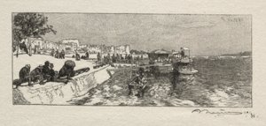 Pier på Bercy av Auguste Louis Lepère