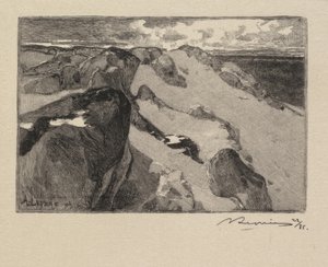 Fontainebleau-skogen: Arbonne, Le Gros Sablon The Forest of Fontainebleau..., 1890. av Auguste Louis Lepère