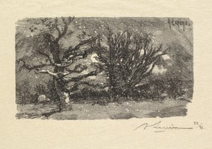 Fontainebleau-skogen: På Lantaras sovesal La Forêt de Fontainebleau: På Lantaras sovesal, 1890 av Auguste Louis Lepère