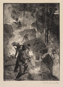 Fontainebleau-skogen: Bregnebrennere av Auguste Louis Lepère