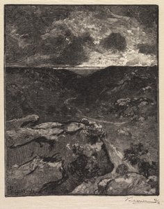 Fontainebleau-skogen: Franchard-dalen La Forêt de Fontainebleau: La Vallée de Franchard, 1890. av Auguste Louis Lepère