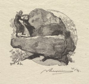 Fontainebleau Forest: The Trembling Rock av Auguste Louis Lepère
