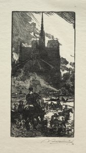 LAbreuvoir ved Point St. Louis. av Auguste Louis Lepère