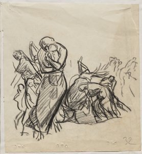 Louvain-brannen av Auguste Louis Lepère