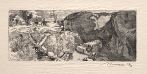 Sandsteinbruddet, 1890. av Auguste Louis Lepère
