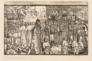Corpus Christi-prosesjonen i Nantes, 1901. av Auguste Louis Lepère
