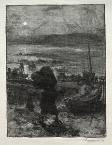Høsting av sand. av Auguste Louis Lepère