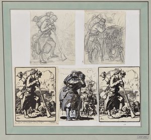 Retreatet etter Charleroi... av Auguste Louis Lepère
