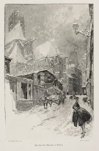Rue des Barres, Paris. av Auguste Louis Lepère