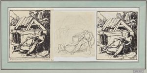 Kvinner som samler de sårede av Auguste Louis Lepère