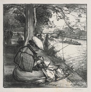 Øya Grenelle, 1898. av Auguste Louis Lepère